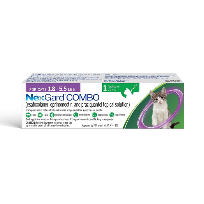 Nexgard Combo Topical for Cats - Jeffers - Animal Health & Wellness > Flea & Tick Control