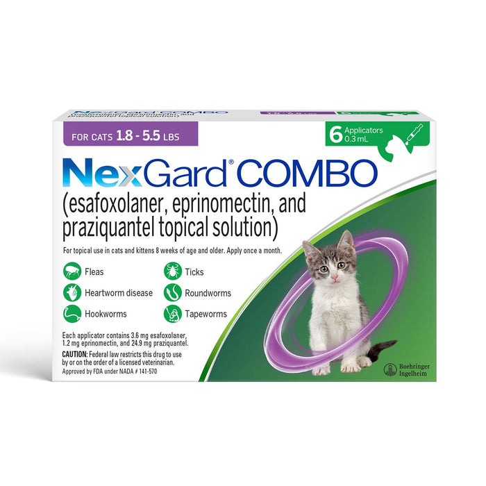 Nexgard Combo Topical for Cats - Jeffers - Animal Health & Wellness > Flea & Tick Control