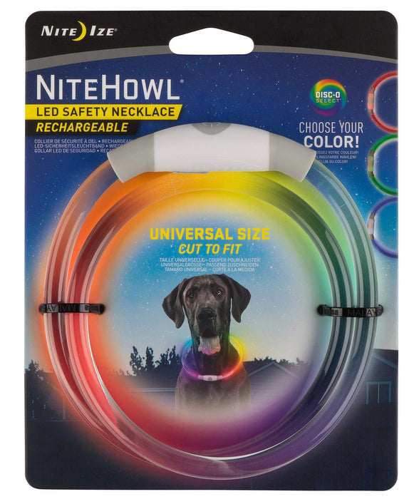 NiteHowl Rechargeable LED Safety Necklace - Jeffers - Dog Supplies > Dog Apparel > Dog Collars, Harnesses, & Leashes