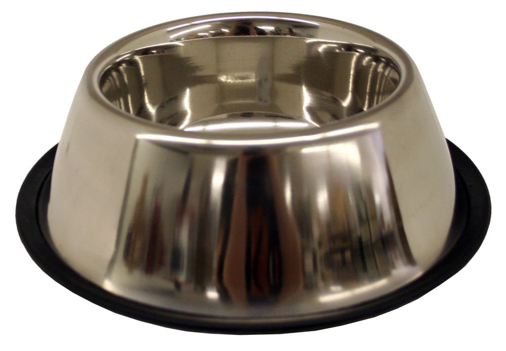 Non - Tip Stainless Steel Bowl, Spaniel Style, 32 oz - Jeffers - Animal & Pet Supplies > Pet Bowls, Feeders & Waterers