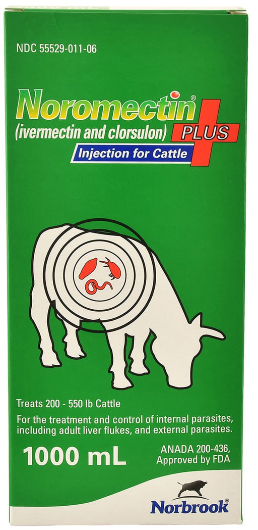 Noromectin Plus Injection Cattle Dewormer - Jeffers - Animal Health & Wellness > Medicine