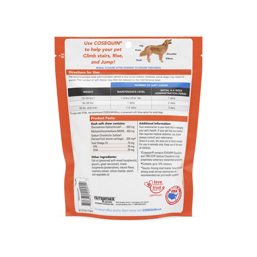 Nutramax Cosequin Joint Health Supplement for Dogs - With Glucosamine, Chondroitin, MSM, and Omega - 3's - Jeffers - Animal Health & Wellness > Joint Health