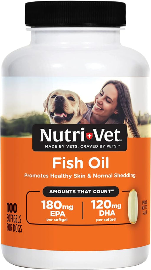 Nutri - Vet Fish Oil Soft Gels - Jeffers - Animal Health & Wellness > Skin & Coat Care