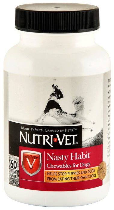 Nutri - Vet Nasty Habit Liver Flavored Chewables, 120 ct - Jeffers - Animal Health & Wellness > Vitamins & Supplements