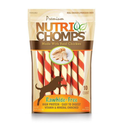 NutriChomps 10ct Chicken Flavor Mini Twist - Jeffers - Dog Supplies > Dog Treats > Chews