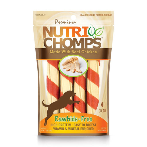 NutriChomps 4ct Chicken Twist with Flavor Wrap - Jeffers - Dog Supplies > Dog Treats > Chews