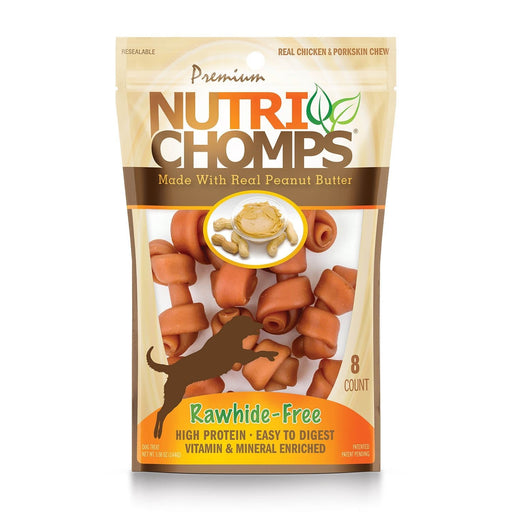 NutriChomps 8ct Peanut Butter Mini Knot - Jeffers - Dog Supplies > Dog Treats > Chews