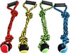 Nuts For Knots 2 Knot Rope Tug with Handle and Tennis Ball, 20' - Jeffers - Dog Supplies > Dog Toys