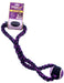 Nuts for Knots Rope Tug with Handle and Tennis Ball, Assorted, 14' - Jeffers - Dog Supplies > Dog Toys