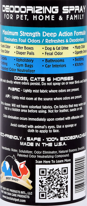 One Shot Deodorizing Spray - Jeffers - Animal & Pet Supplies > Pet Odor & Stain Removers