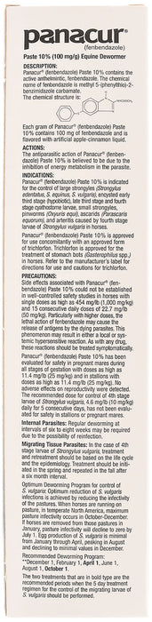 Panacur Horse Wormer Paste, 25 g - Jeffers - Animal Health & Wellness > Medicine