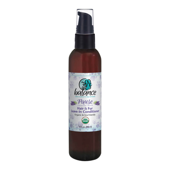 Pause - Organic Hair & Fur Leave - In Conditioner, 4 oz - Jeffers - Animal & Pet Supplies > Pet Grooming > Pet Shampoo & Conditioner