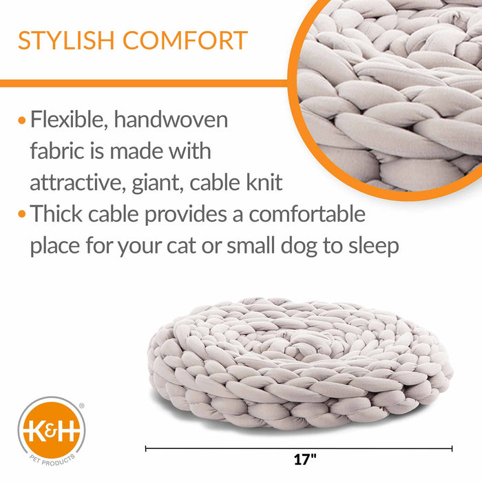 K&H Pet Products Knitted Pet Bed Color Gray