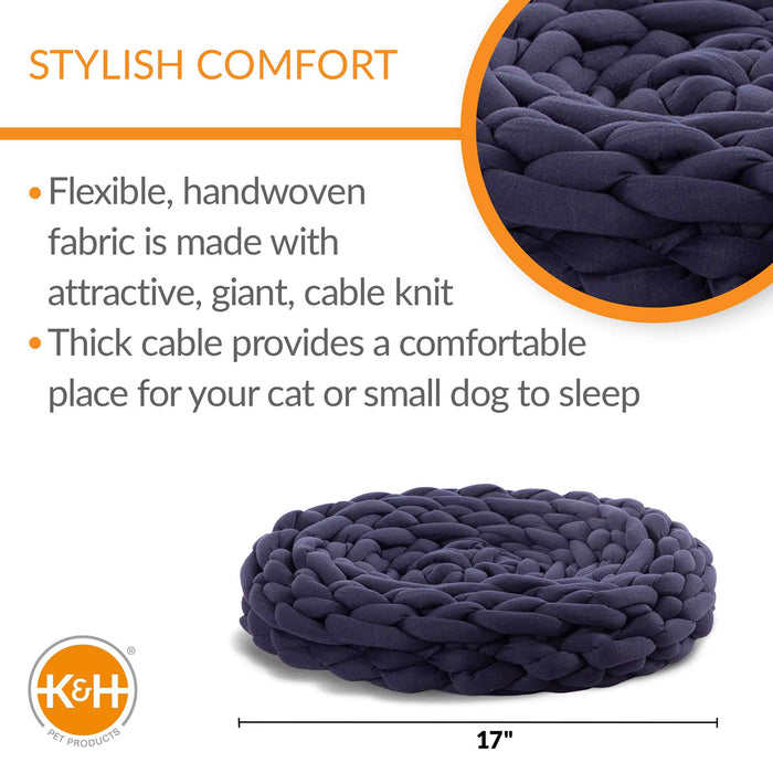 K&H Pet Products Knitted Pet Bed Color Navy