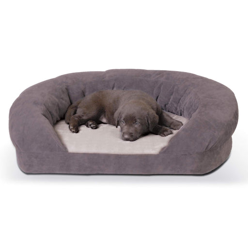 K&H Pet Products Ortho Bolster Sleeper Orthopedic Dog Bed Gray Medium 30 Color Gray