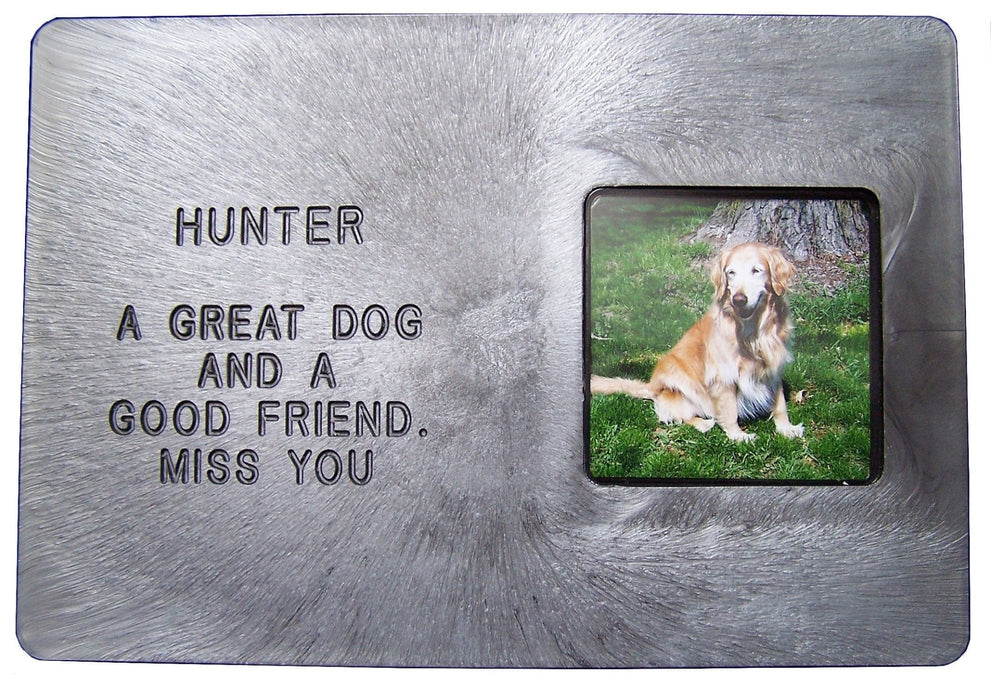 Personalized Engraved Pet Memorial Marker w/ Photo Frame - Jeffers - Animal & Pet Supplies > Pet Memorials