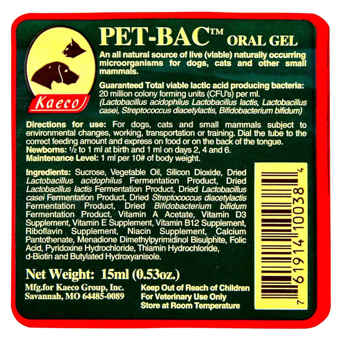 Pet Bac, 15 mL - Jeffers - Animal Health & Wellness > Vitamins & Supplements