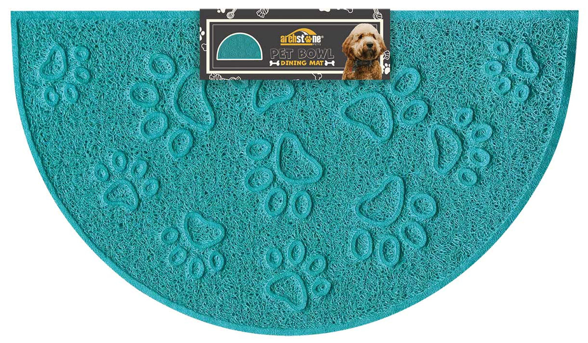 Pet Bowl Dining Mat Green Semicircle - Jeffers - Dog Supplies > Dog Supplies