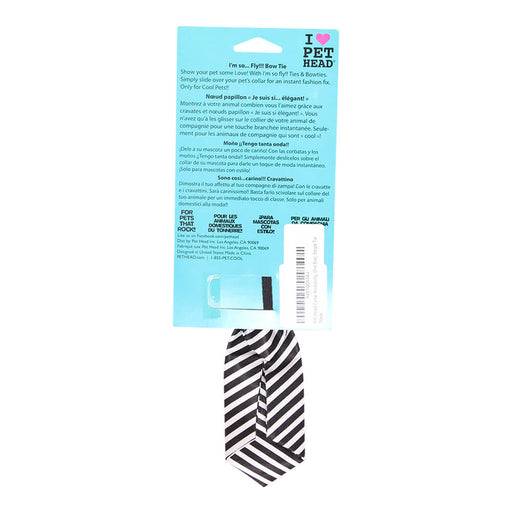 Pet Head I'm So Fly Black & White Stripe Tie - Jeffers - Dog Supplies > Dog Apparel