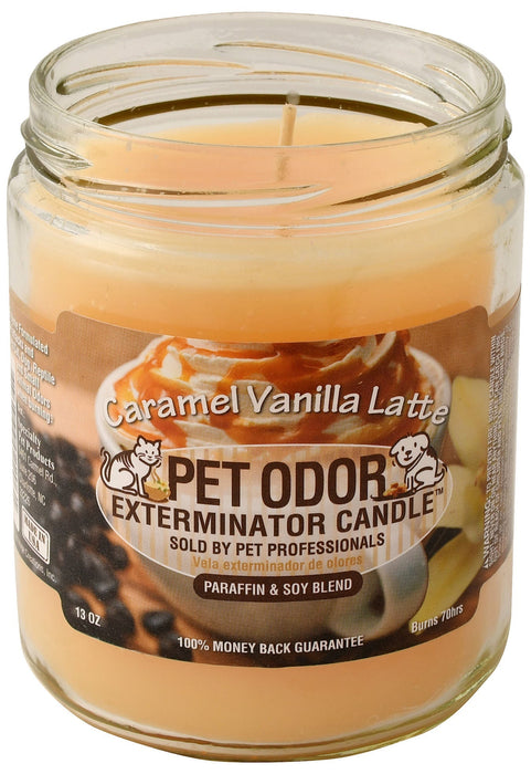 Pet Odor Exterminator Candle, Caramel Vanilla Latte - Jeffers - Animal & Pet Supplies > Pet Odor & Stain Removers