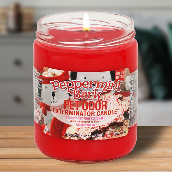 Pet Odor Exterminator Candle, Peppermint Bark, 13 oz - Jeffers - Home Goods & Gifts > Home Decor and Candles for Home Improvement