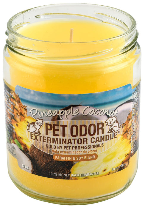 Pet Odor Exterminator Candle, Pineapple Coconut, 13 oz - Jeffers - Animal & Pet Supplies > Pet Odor & Stain Removers