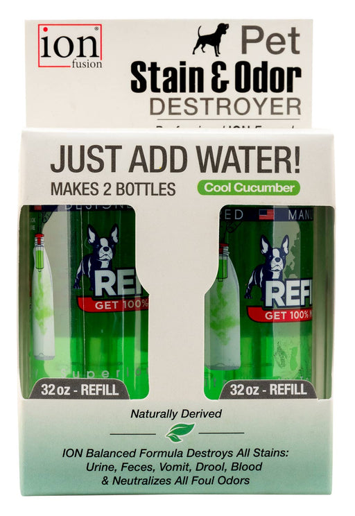 Pet Stain & Odor Destroyer Refill, Cool Cucumber, 2 - pk - Jeffers - Animal & Pet Supplies > Pet Odor & Stain Removers