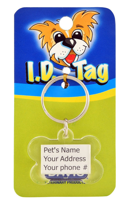 Plastic Bone I.D. Tag, Clear - Jeffers - Animal & Pet Supplies > Pet ID Tags