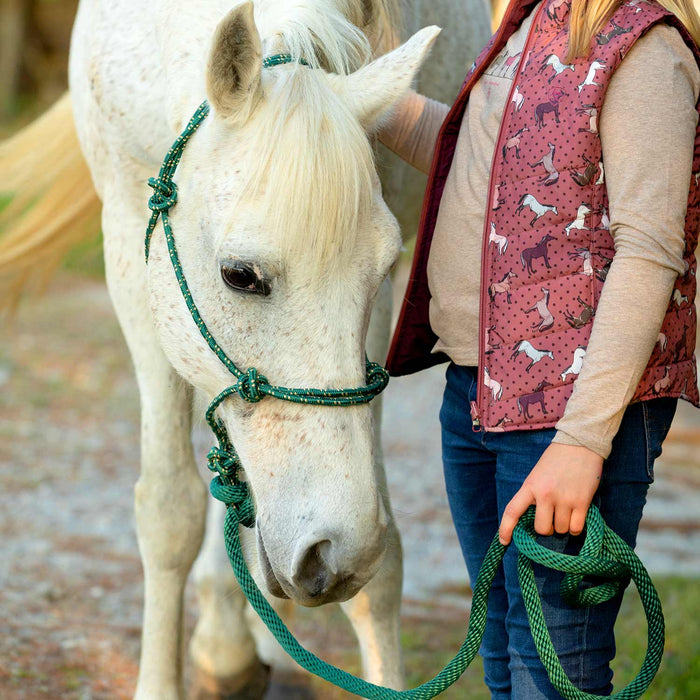 Poly Braided Rope Horse Halter with Lead - Jeffers - Horse Supplies > Horse Tack > Horse Halters