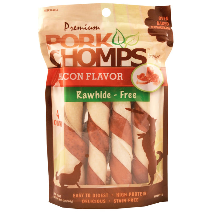 Pork Chomps Twists, Bacon - Jeffers - Dog Supplies > Dog Treats