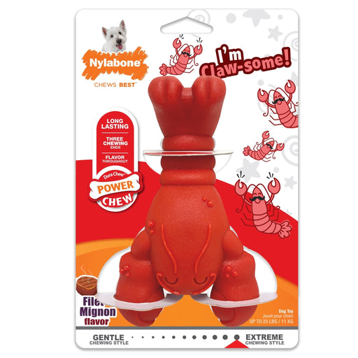 Power Chew Lobster Dog Toy, Filet Mignon - Jeffers - Dog Supplies > Dog Toys