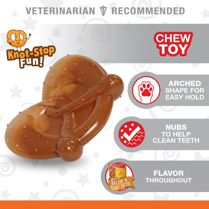 Power Chew Pretzel Dog Toy, Bacon & Peanut Butter, Small/Regular, Up to 25 Ibs. - Jeffers - Dog Supplies > Dog Toys