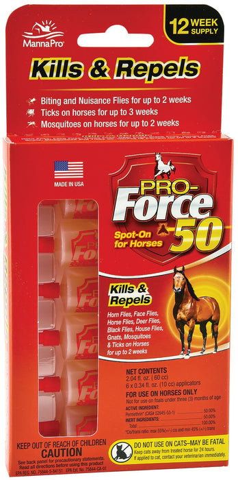 Pro Force 50 Spot On, 6 pk - Jeffers - Animal Health & Wellness > Fly & Insect Control