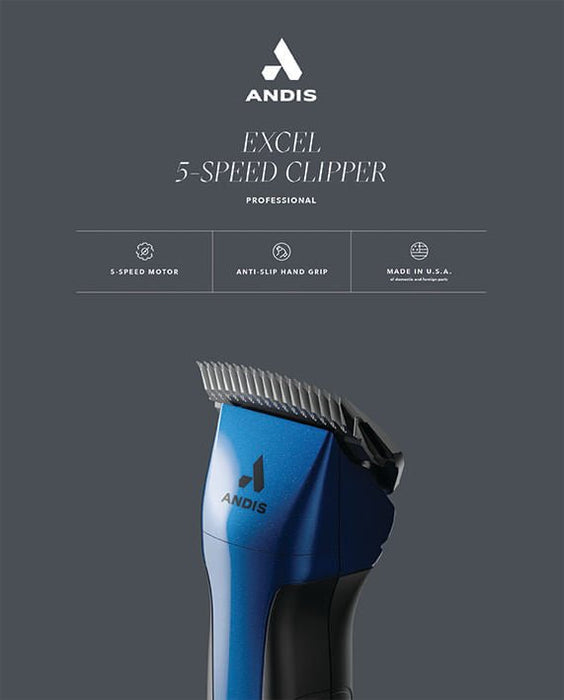 ProClip Excel 5 - Speed Clipper w/ Super Blocking Blade, Indigo Blue - Jeffers - Animal & Pet Supplies > Pet Grooming > Pet Hair Clippers & Trimmers