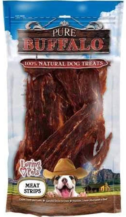 Pure Buffalo Jerky Meat Strips, 3.5 oz - Jeffers - Dog Supplies > Dog Treats > Jerky & Sausages