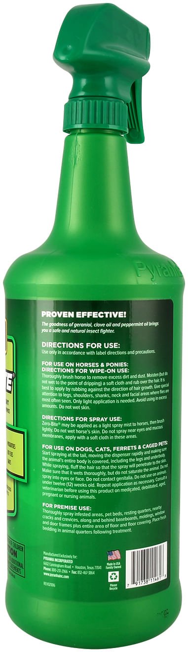 Pyranha Zero - Bite Natural Fly Spray - Jeffers - Animal Health & Wellness > Fly & Insect Control