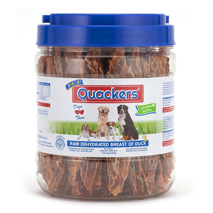 Quackers Canister, 1 lb - Jeffers - Dog Supplies > Dog Treats