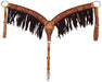 Rafter T Floral Tooled Breast Collar with Fringe - Jeffers - Horse Supplies > Horse Tack > Breast Collars