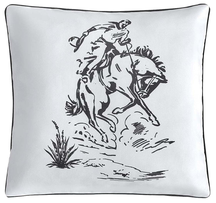 Ranch Life Indoor/Outdoor Pillow, Bronc Rider - Jeffers - Home Goods & Gifts > Home Decor and Candles for Home Improvement