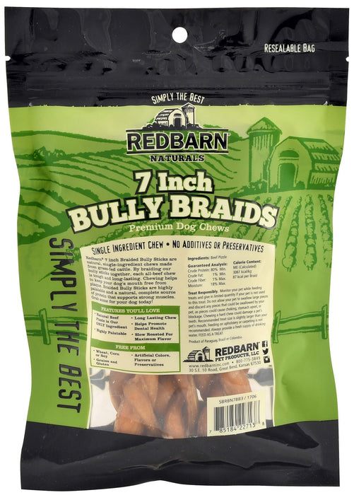 Redbarn 7' Braided Bully Sticks - Jeffers - Dog Supplies > Dog Treats > Bully Sticks