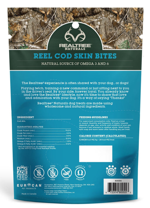 Reel Cod Skin Bites RealTree Naturals, 10 oz - Jeffers - Dog Supplies > Dog Treats