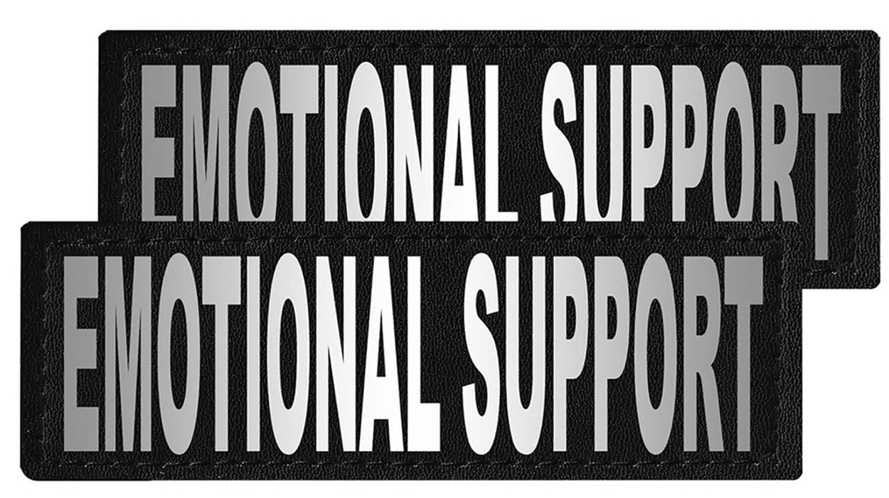 Reflective 'Emotional Support' Patches, Set of 2 - Jeffers - Dog Supplies > Dog Apparel > Service Dog Supplies