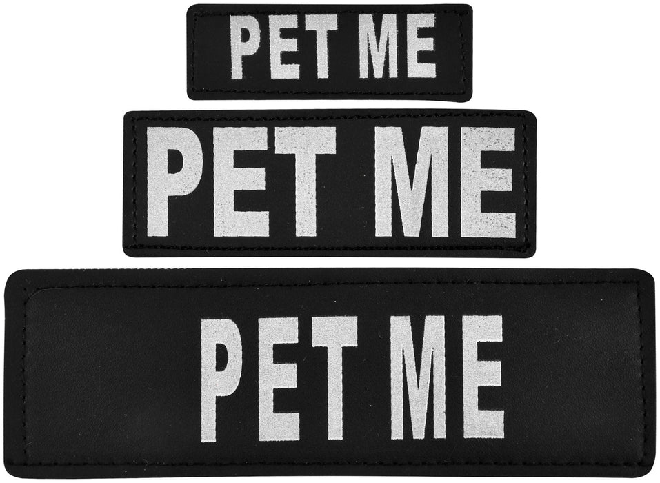 Reflective 'Pet Me' Patches, Set of 2 - Jeffers - Dog Supplies > Dog Apparel > Service Dog Supplies