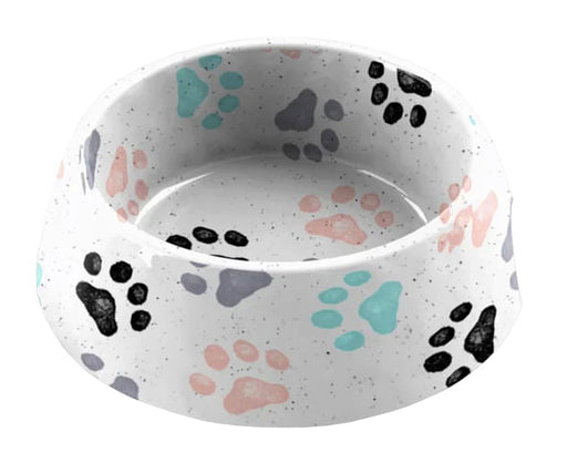 Retro Paw Print Bowl - Jeffers - Animal & Pet Supplies > Pet Bowls, Feeders & Waterers