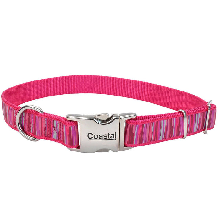 Ribbon Adjustable Dog Collar with Metal Buckle - Jeffers - Dog Supplies > Dog Apparel > Dog Collars, Harnesses, & Leashes