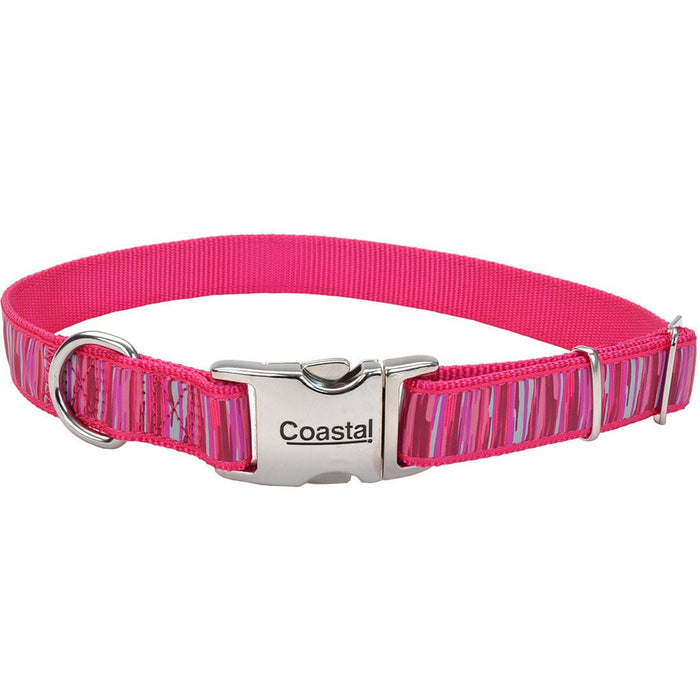 Ribbon Adjustable Dog Collar with Metal Buckle - Jeffers - Dog Supplies > Dog Apparel > Dog Collars, Harnesses, & Leashes