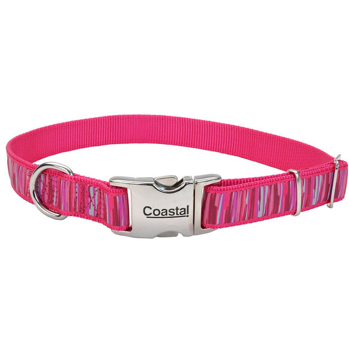 Ribbon Adjustable Dog Collar with Metal Buckle - Jeffers - Dog Supplies > Dog Apparel > Dog Collars, Harnesses, & Leashes