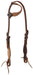 Rough Out Oiled Canyon Rose Sliding Ear Headstall - Jeffers - Horse Supplies > Horse Tack > Bridles & Headstalls