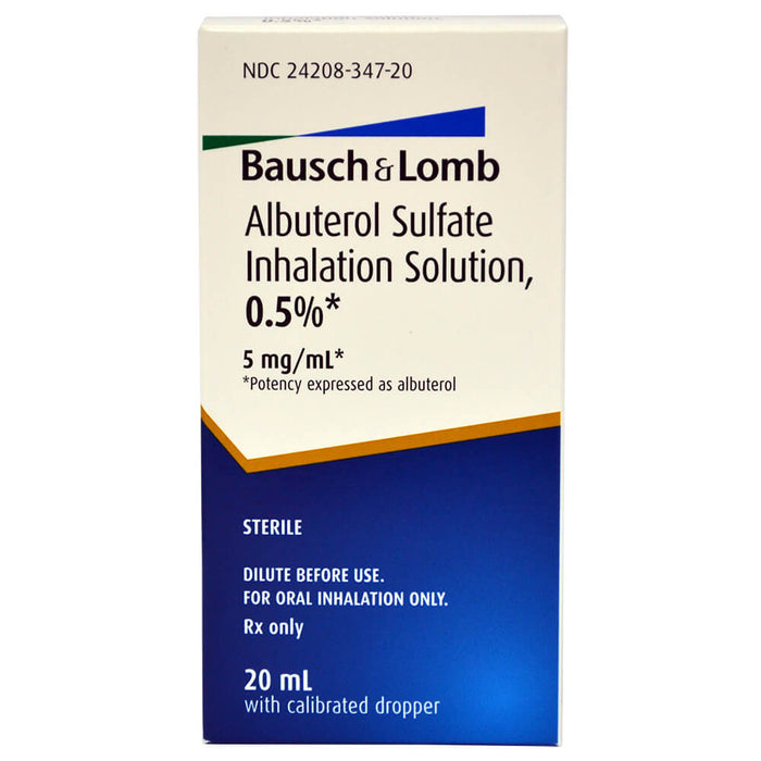 Rx Albuterol Sulfate Inhalation Solution, 0.5%, 20ml Bottle - Jeffers - Animal Health & Wellness > Medicine