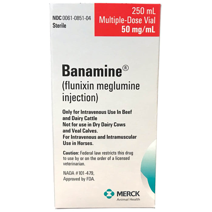 Rx Banamine (flunixin meglumine) Injection Solution, 50 mg/mL x 100 mL